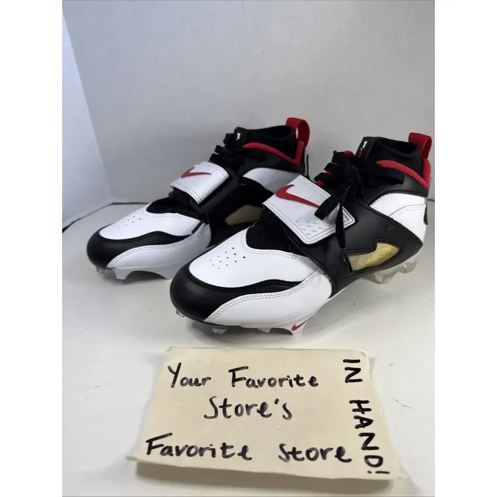 Nike Diamond Turf 93 TD Football Cleats Prime HF5298-100 White Red Men’s 8.5